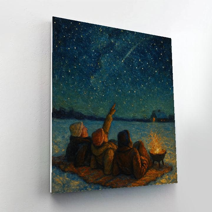 Holiday Stargazers On The Frozen Field paint by color