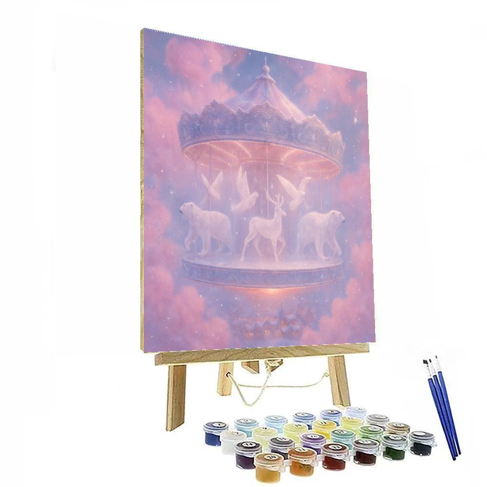 Christmas Carousel Of Clouds Number painting