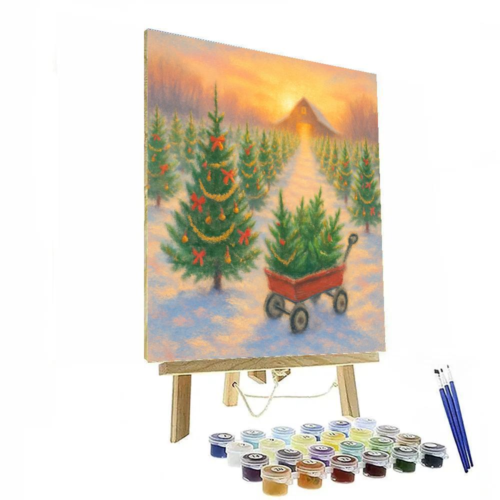 Christmas Morning In The Tree Nursery paint by color