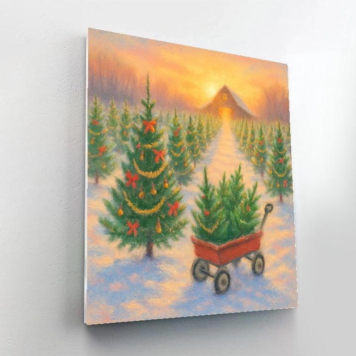Christmas Morning In The Tree Nursery paint by color