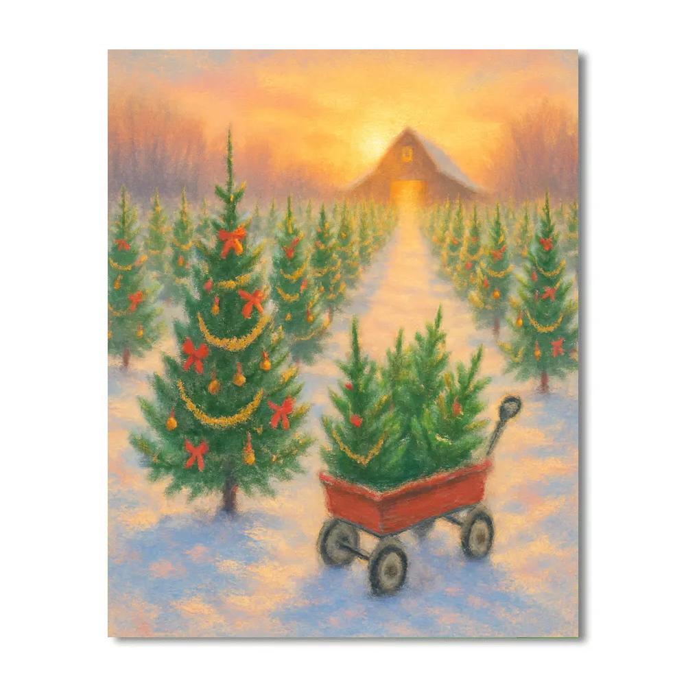 Christmas Morning In The Tree Nursery paint by color