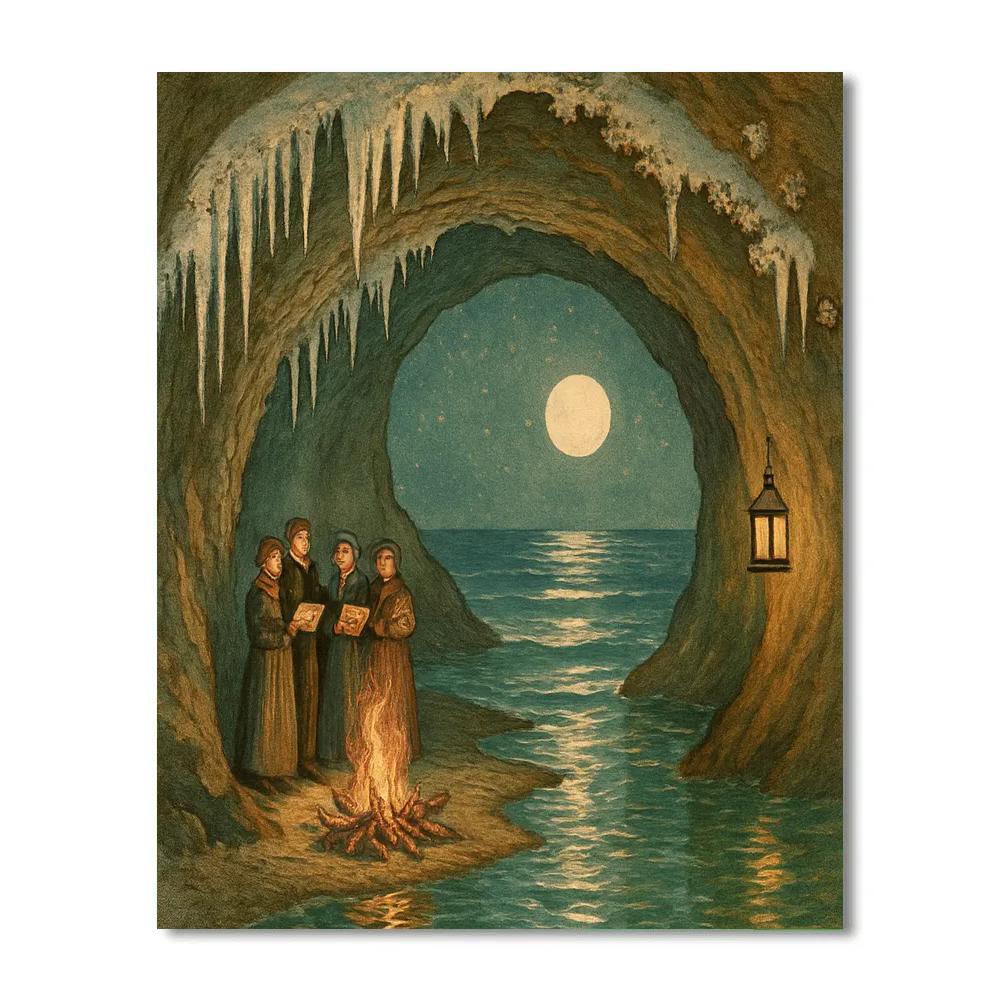Christmas Choir In The Seaside Cavern painting number kit