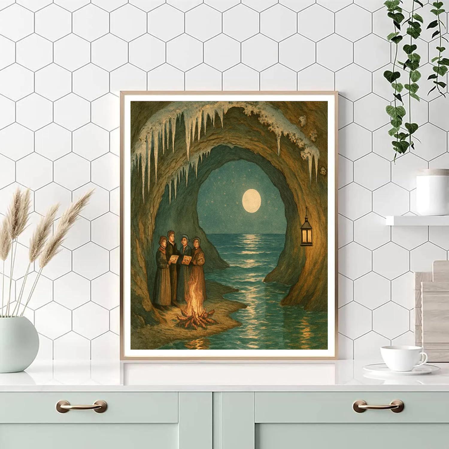 Christmas Choir In The Seaside Cavern painting number kit