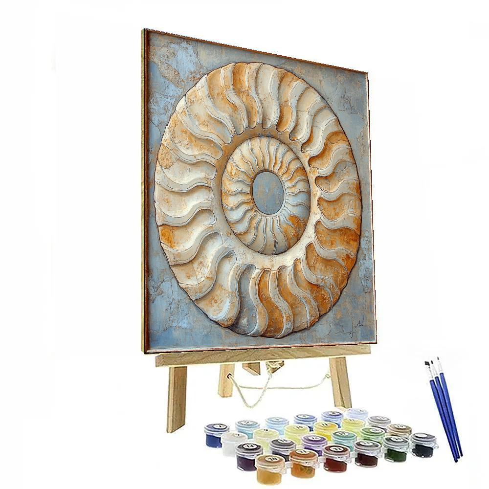 Michelangelo Inspired Fossil Reef Spiral Numbered painting kits