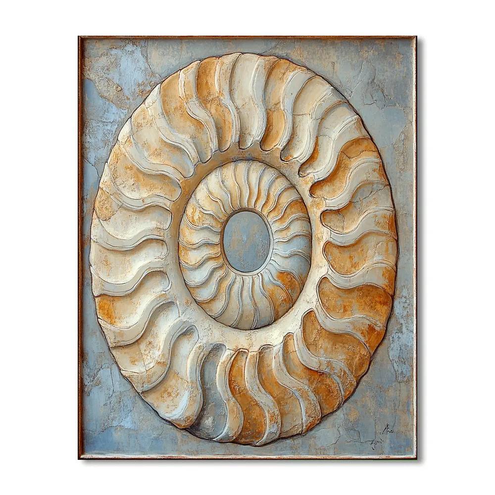 Michelangelo Inspired Fossil Reef Spiral Numbered painting kits