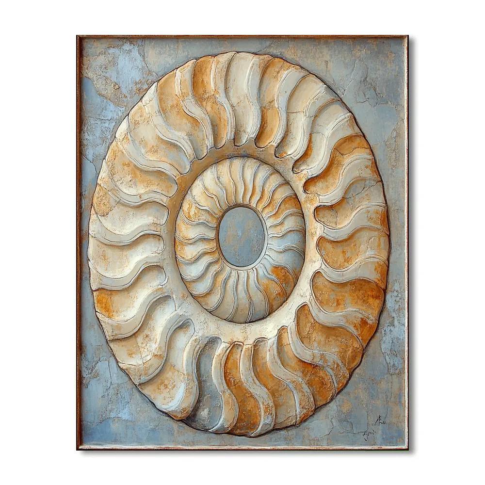 Michelangelo Inspired Fossil Reef Spiral Numbered painting kits