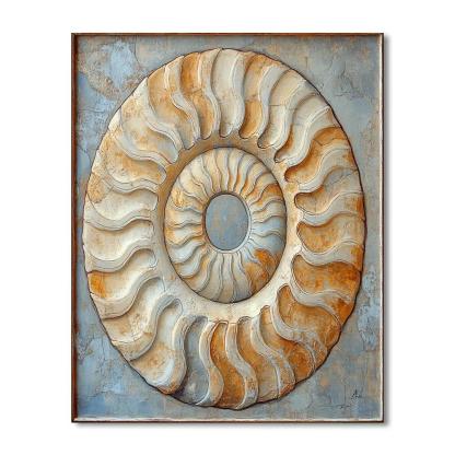 Michelangelo Inspired Fossil Reef Spiral Numbered painting kits