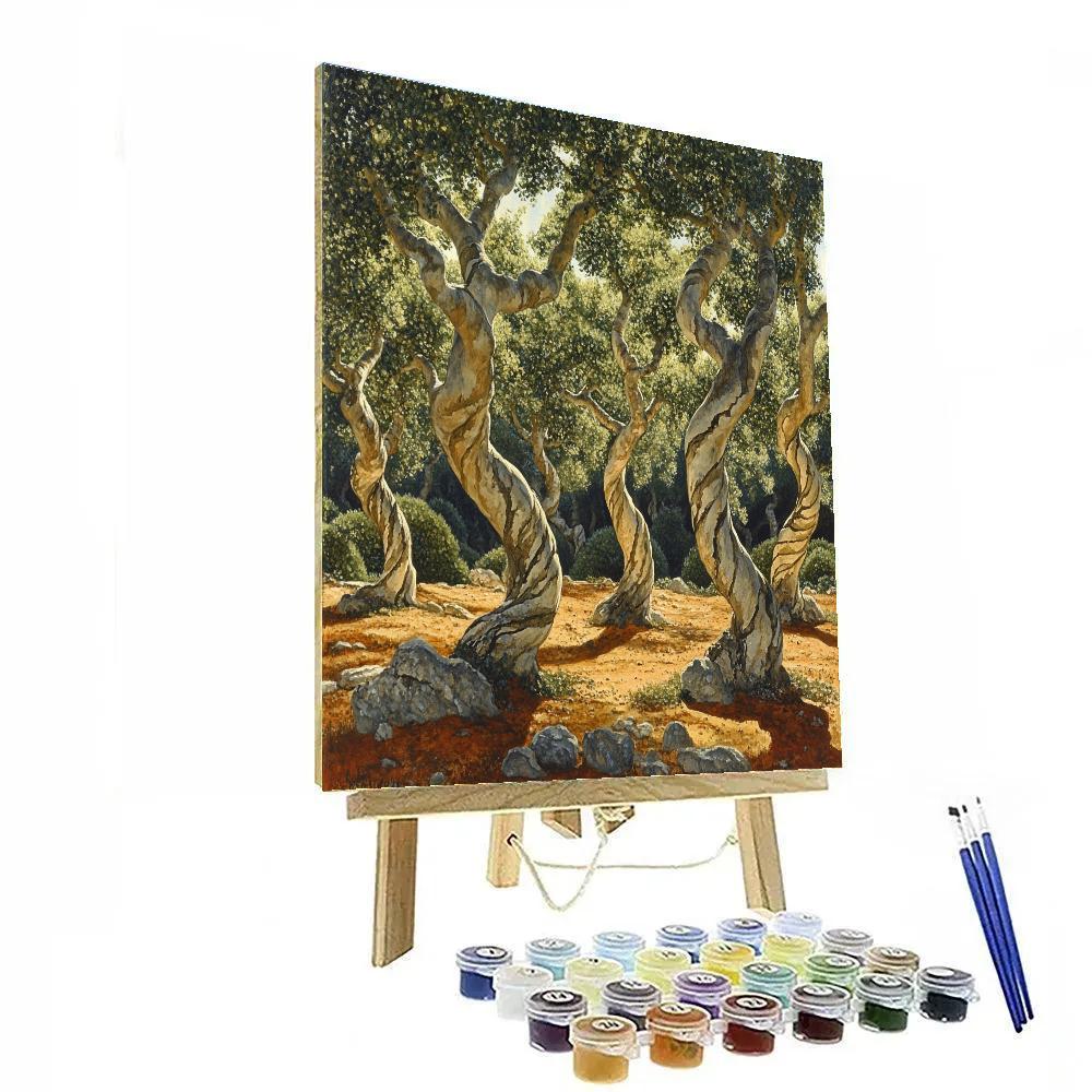 Michelangelo Inspired Comet Wind Orchard paint by numbers