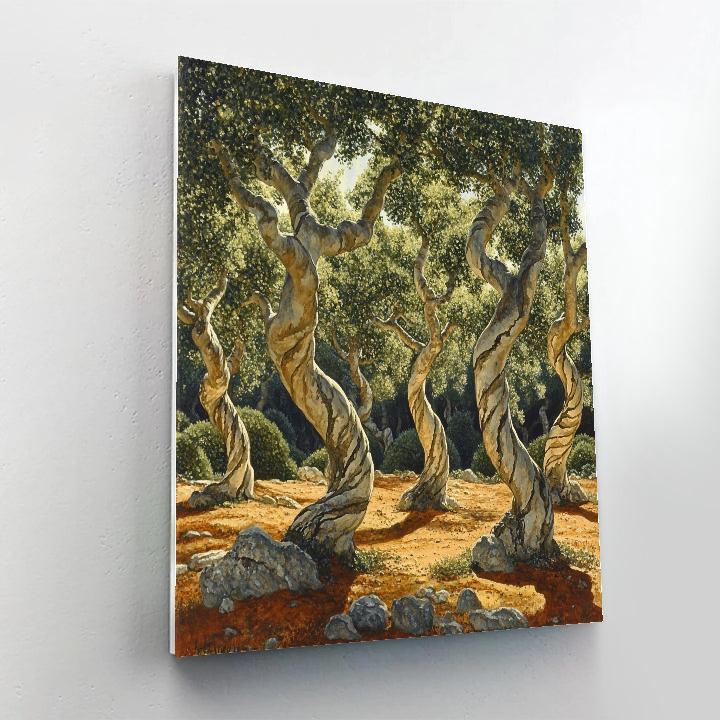 Michelangelo Inspired Comet Wind Orchard paint by numbers