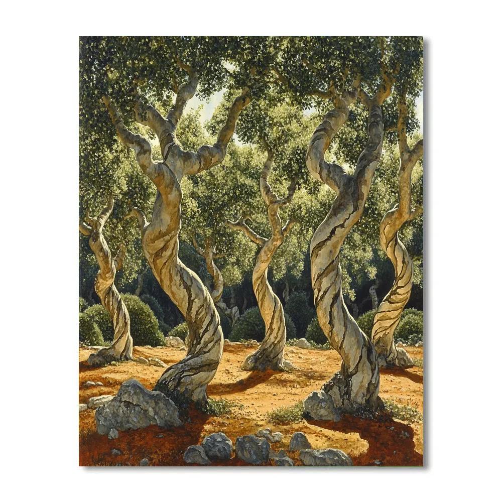 Michelangelo Inspired Comet Wind Orchard paint by numbers