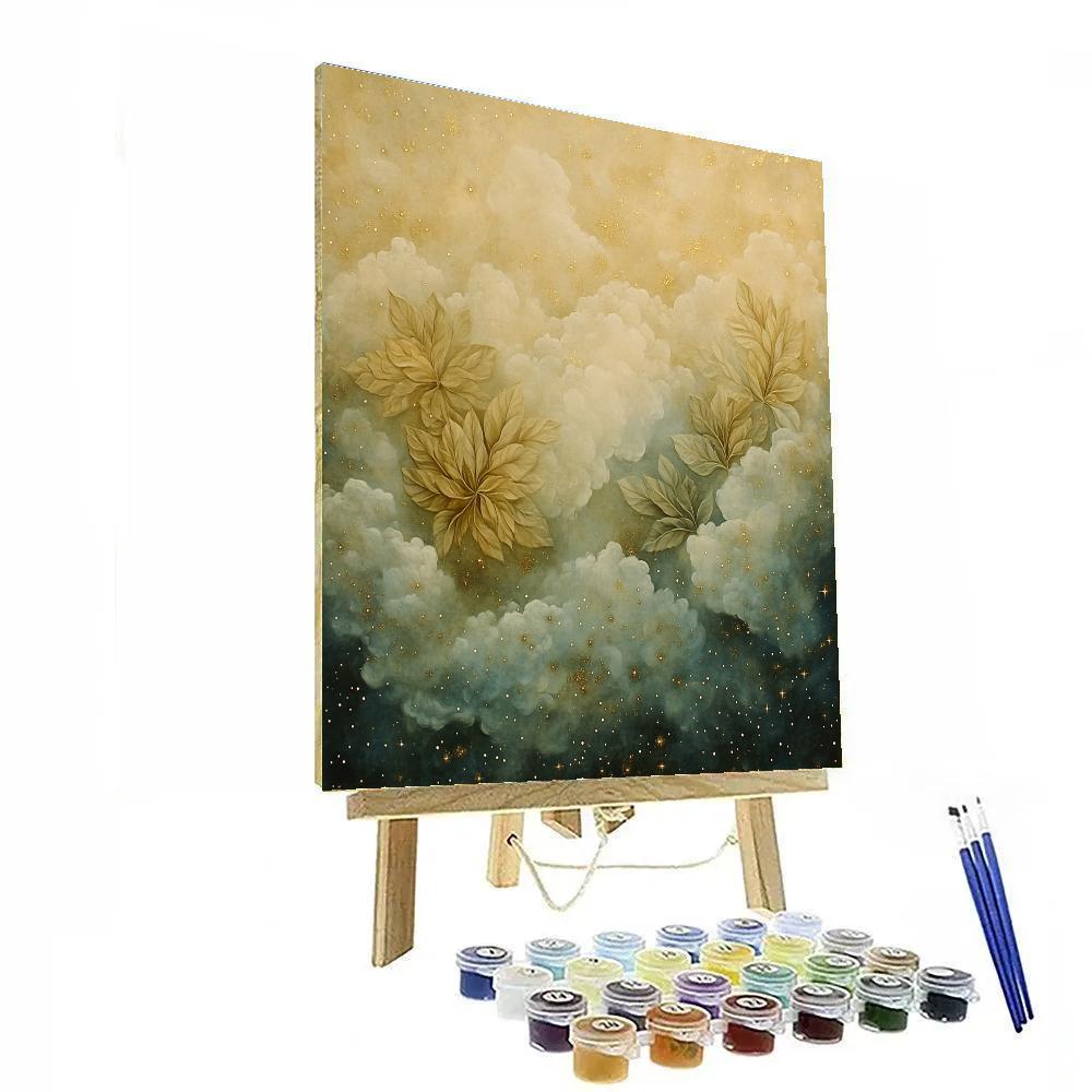 Leonardo Da Vinci Inspired Nebula Herbarium paint by color
