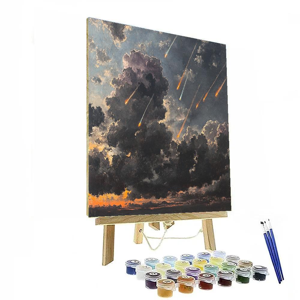 Edgar Degas Inspired Storm Clouds And Meteor Shower paint by numbers