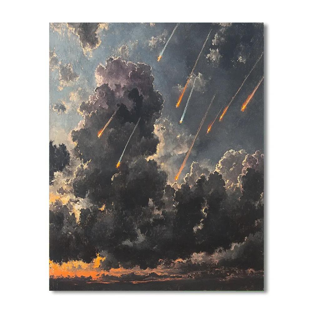 Edgar Degas Inspired Storm Clouds And Meteor Shower paint by numbers