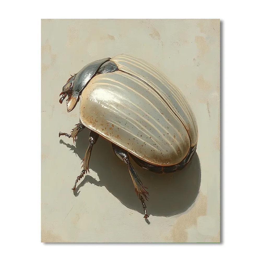 Caravaggio Inspired Vintage Car Beetle Carapace Study painting number kit