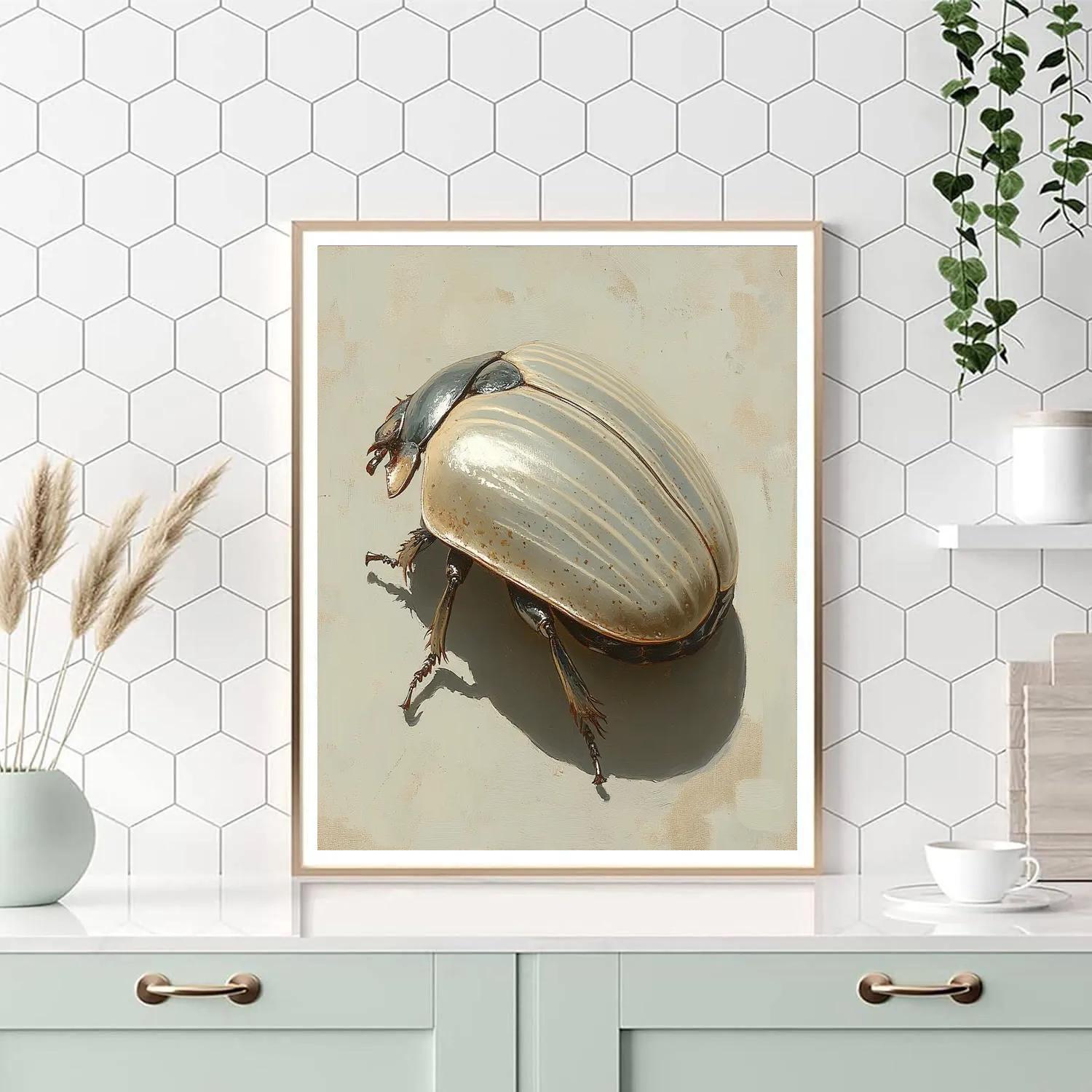 Caravaggio Inspired Vintage Car Beetle Carapace Study painting number kit