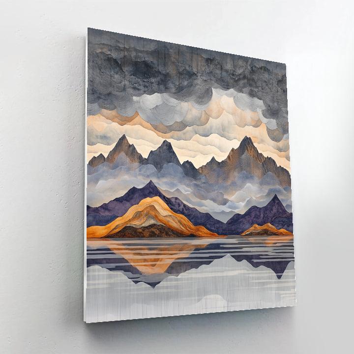 Leonardo Da Vinci Inspired Mountain Storm Anatomy paint by color