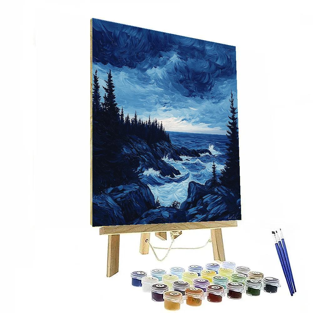 Arthur Lismer Inspired September Squall Clouds Above Pine Ridges Number painting