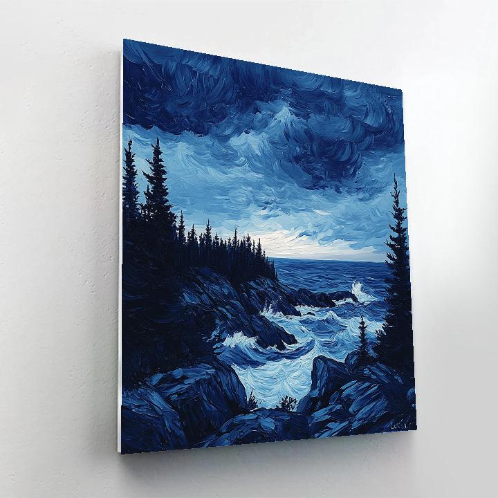 Arthur Lismer Inspired September Squall Clouds Above Pine Ridges Number painting