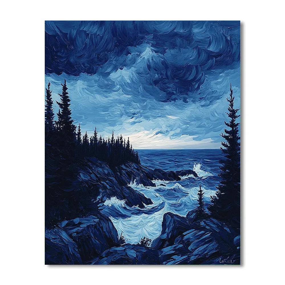 Arthur Lismer Inspired September Squall Clouds Above Pine Ridges Number painting