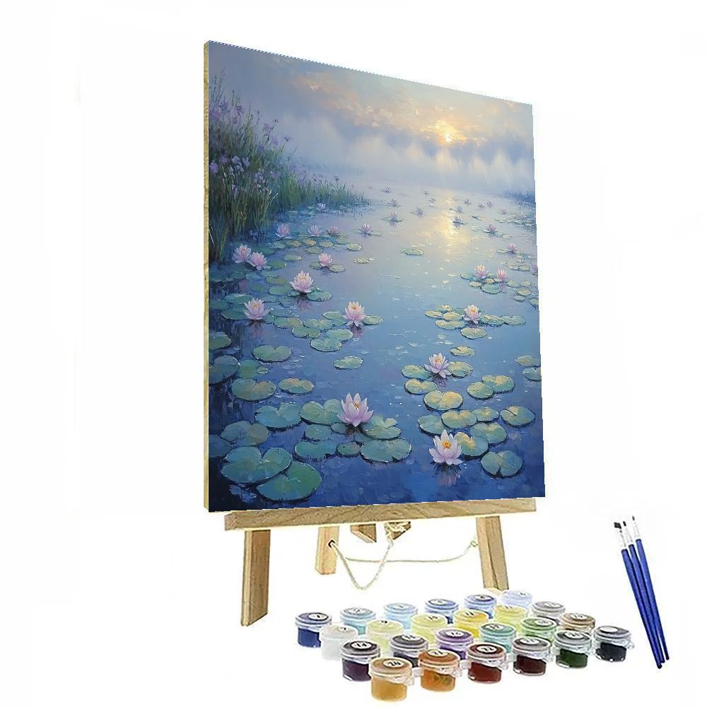 Claude Monet Inspired Waterlily Dawn Veil Paint by numbers kits