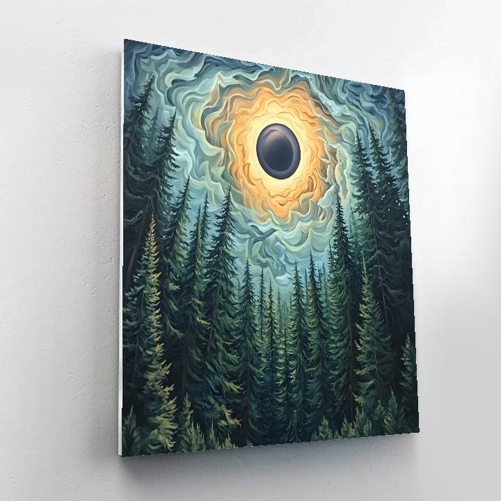 Edvard Munch Inspired Eclipse Over Whispering Pines Numbered painting kits
