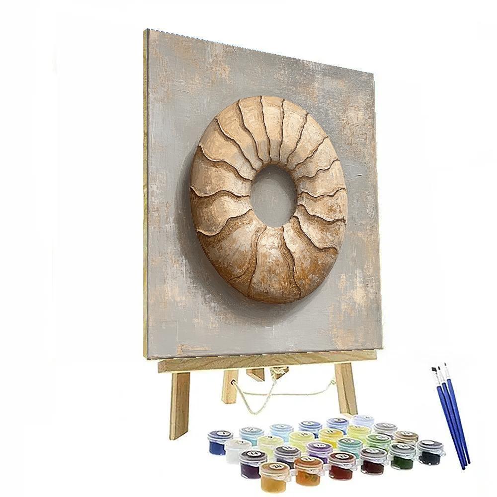 Leonardo Da Vinci Inspired Fossil Spiral Still Life Numbered painting kits
