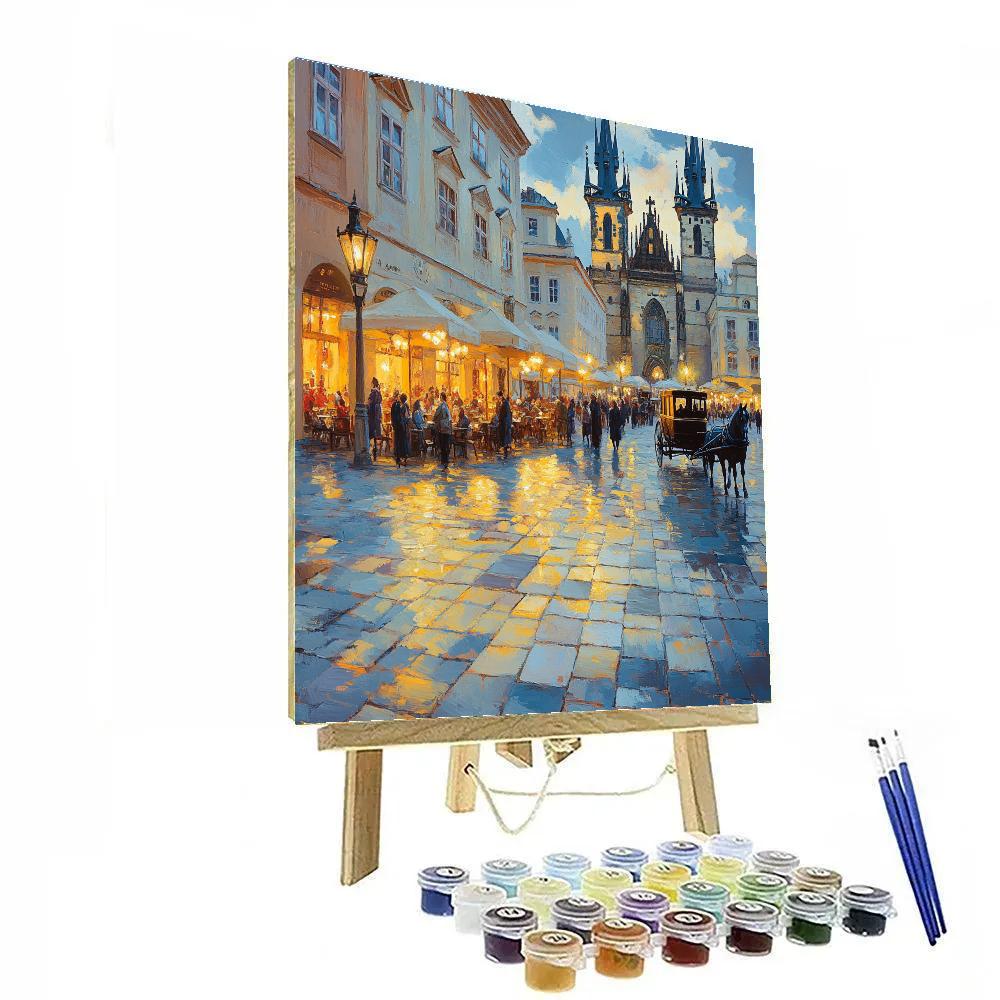 Old Town Square Twilight Prague Czech Republic Painting by numbers kit