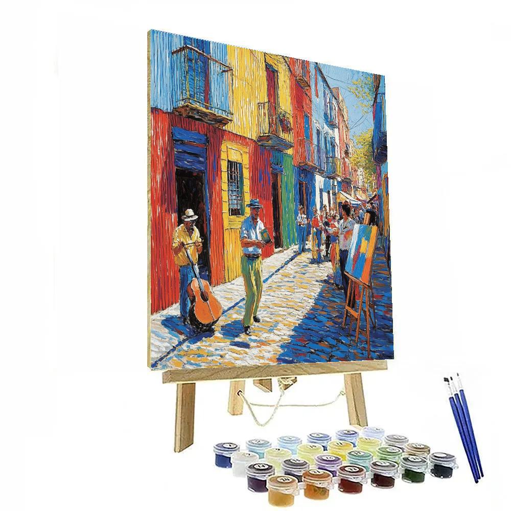 La Boca Colorful Streets Buenos Aires Argentina DIY paint by numbers