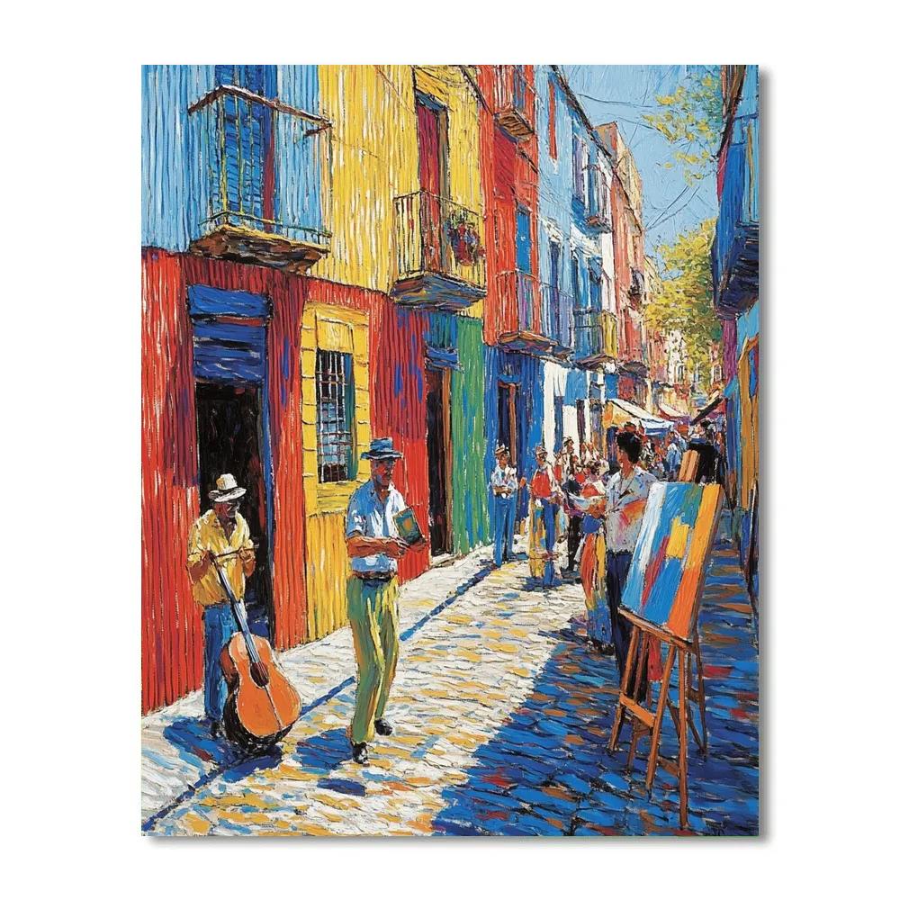 La Boca Colorful Streets Buenos Aires Argentina DIY paint by numbers