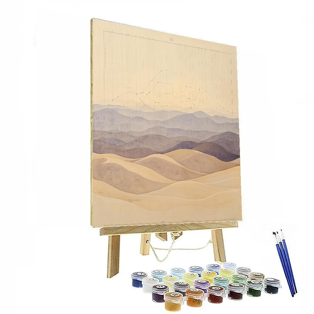 Leonardo Da Vinci Inspired Desert Dune Harmonics paint by color