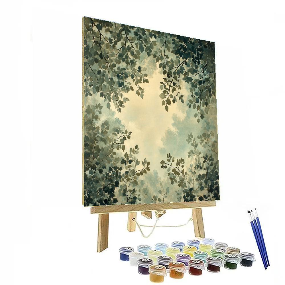 Leonardo Da Vinci Inspired Forest Canopy Atmospheric Perspective Paint by numbers kits