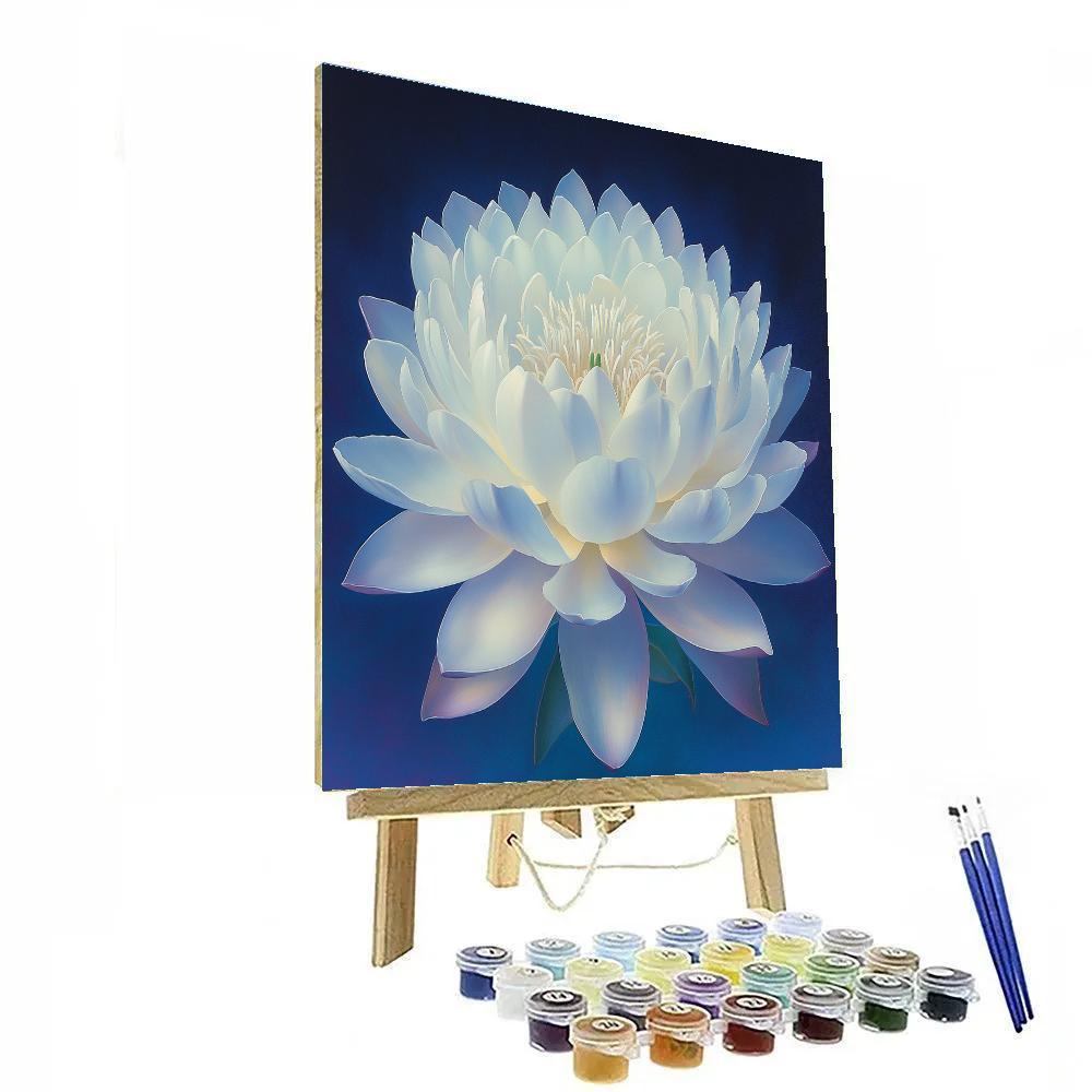 Georgia O’Keeffe Inspired Moonlit White Cereus Bloom Paint by numbers art