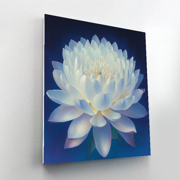 Georgia O’Keeffe Inspired Moonlit White Cereus Bloom Paint by numbers art