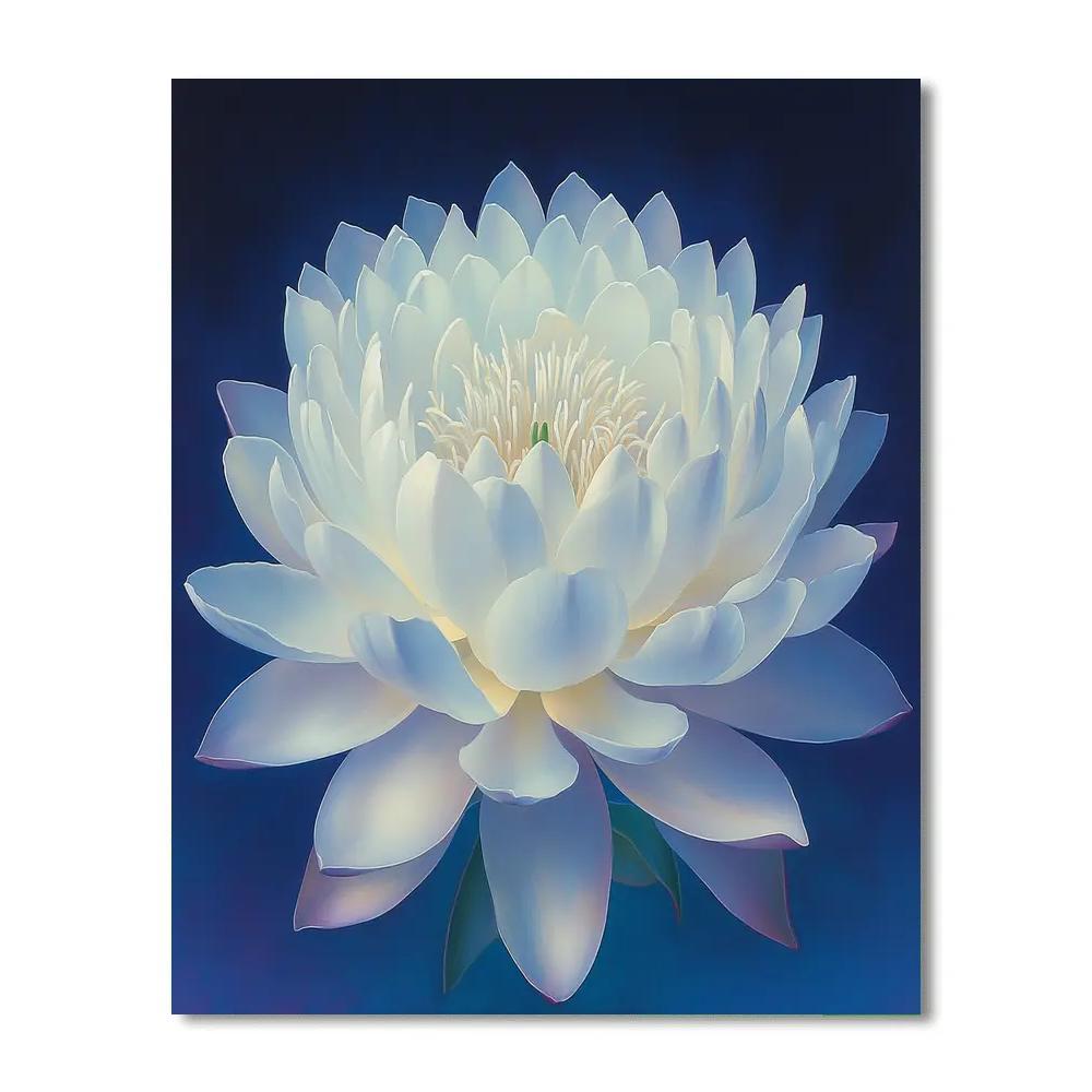 Georgia O’Keeffe Inspired Moonlit White Cereus Bloom Paint by numbers art