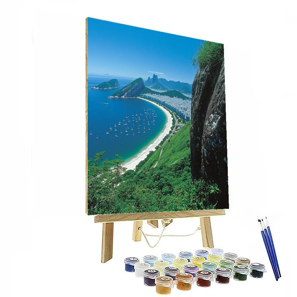 View From Sugarloaf Mountain Rio De Janeiro Brazil paint by color