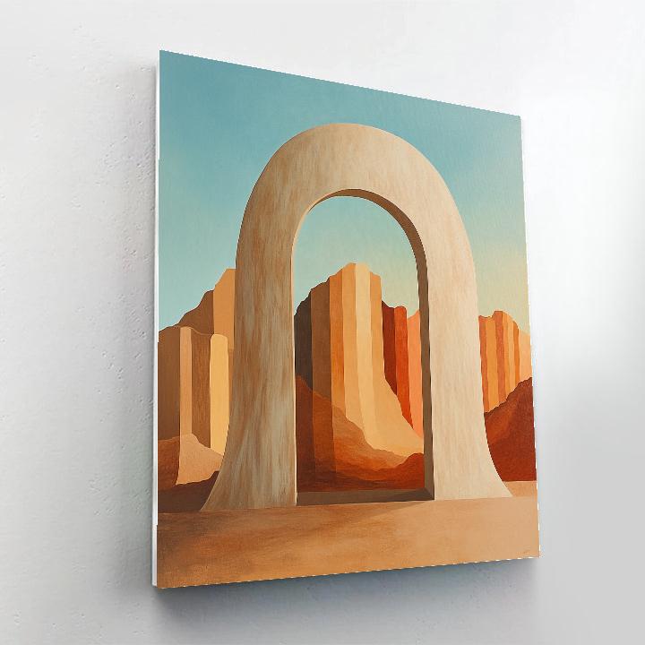 Georgia O’Keeffe Inspired Bone Window Over Vermilion Dawn Mesa Painting by numbers kit