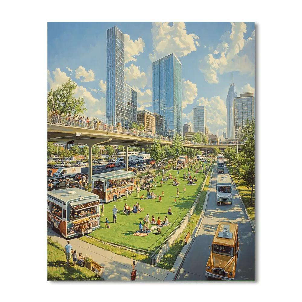 Klyde Warren Park Urban Oasis Dallas United States painting number kit