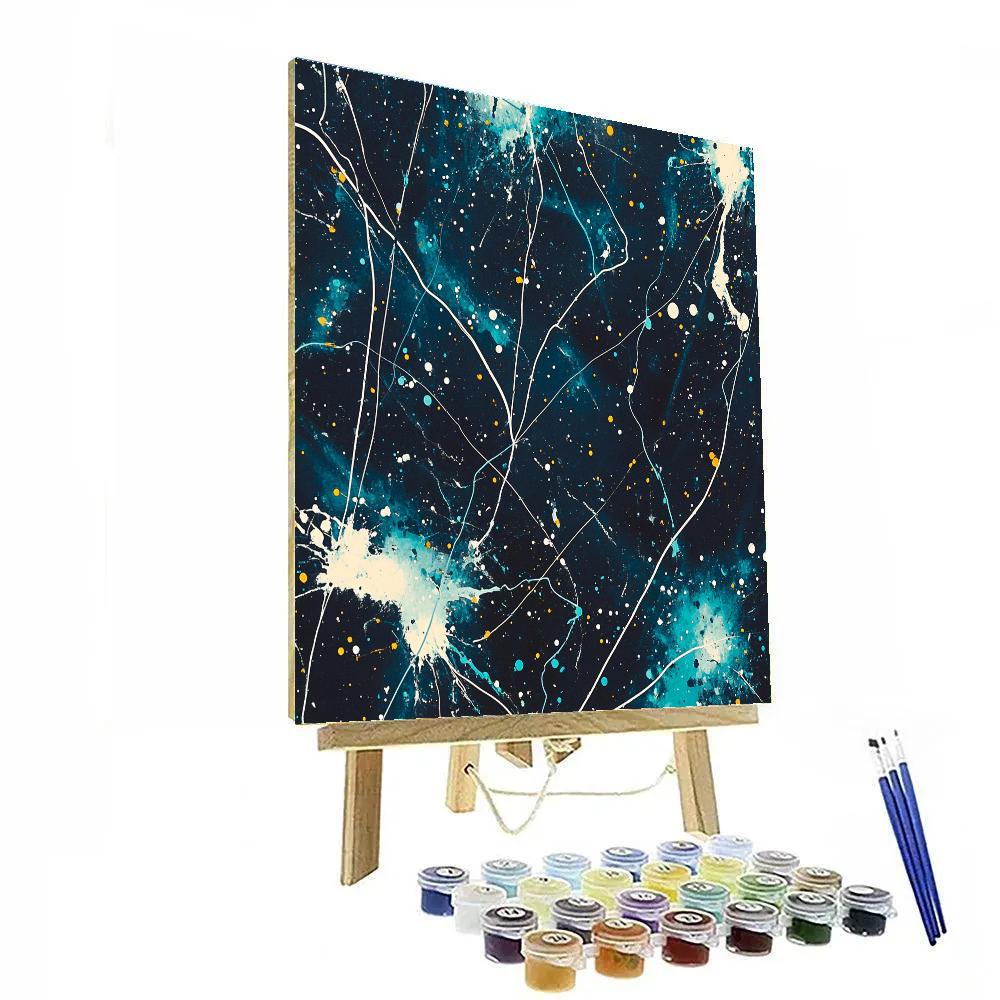 Jackson Pollock Inspired Monsoon Static Confluence paint by numbers