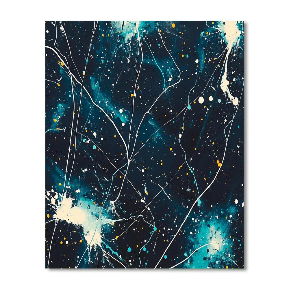 Jackson Pollock Inspired Monsoon Static Confluence paint by numbers