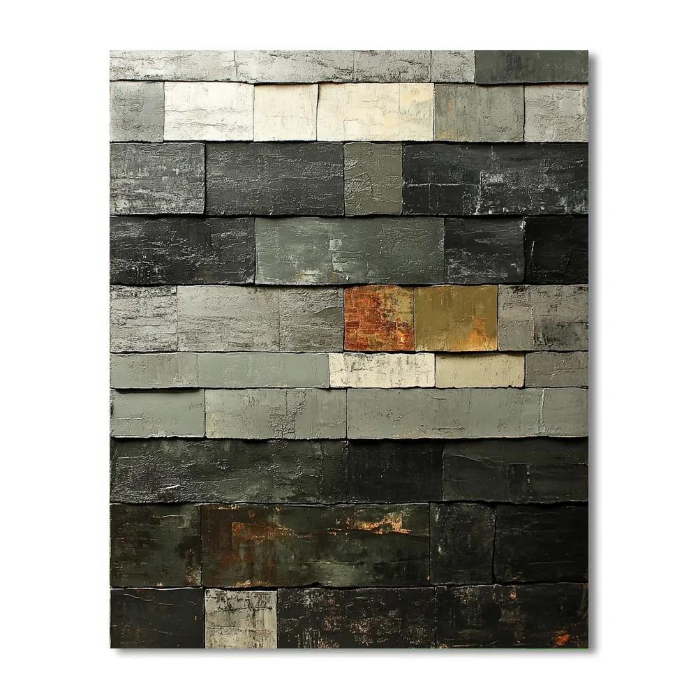 Jean-Paul Riopelle Inspired Basalt Coast Tessellation Numbered painting kits