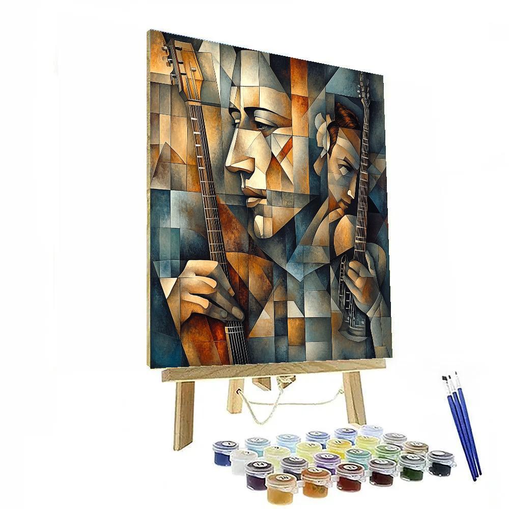 Picasso Inspired Abstract Musicians paint by numbers