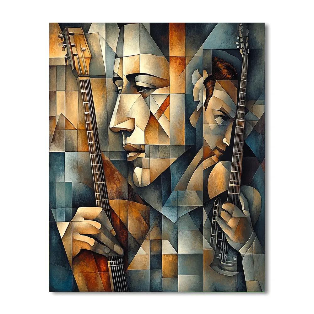 Picasso Inspired Abstract Musicians paint by numbers