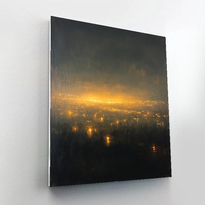 Leonardo Da Vinci Inspired Citylights As Luminous Haze paint by color
