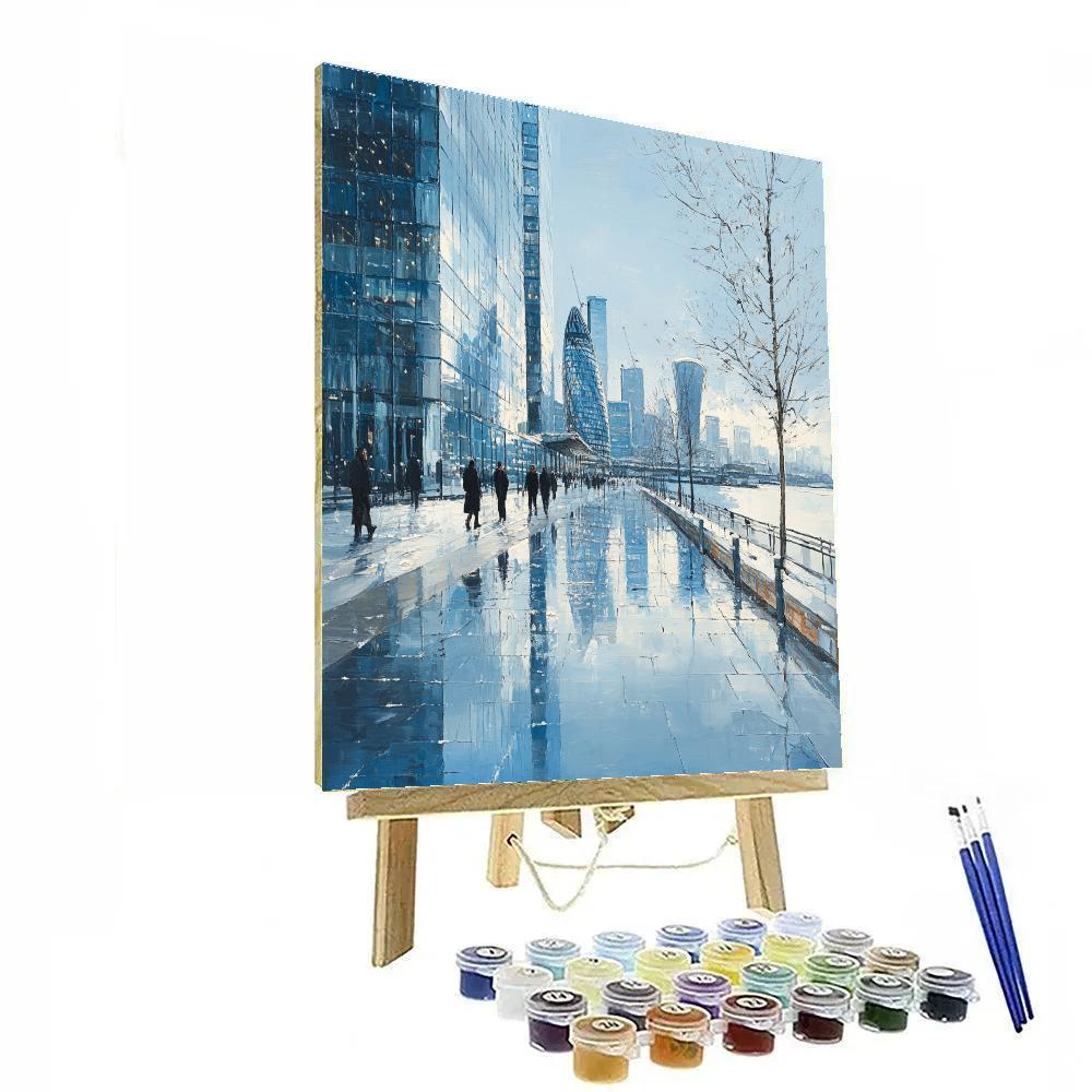 Canary Wharf Modern Docklands London United Kingdom Paint by numbers art