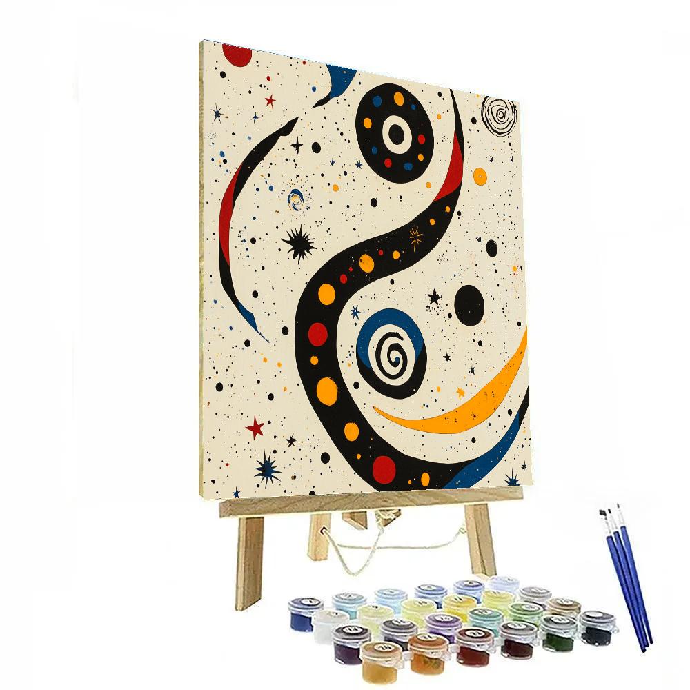 Joan Miró Inspired Nebula Glyph Symphony Number painting