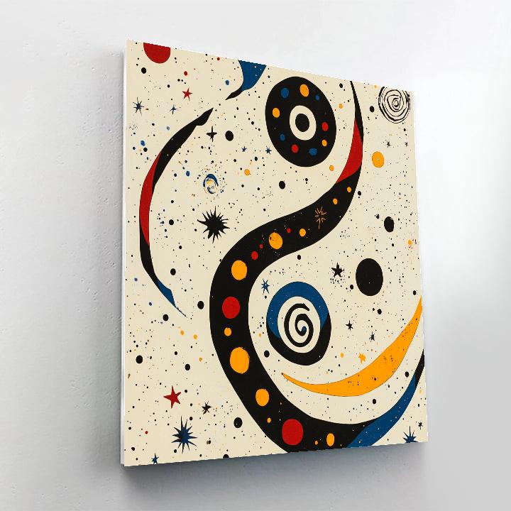 Joan Miró Inspired Nebula Glyph Symphony Number painting