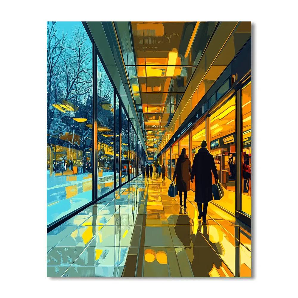 Montreal Underground City Winter Passage Canada Paint by numbers kits