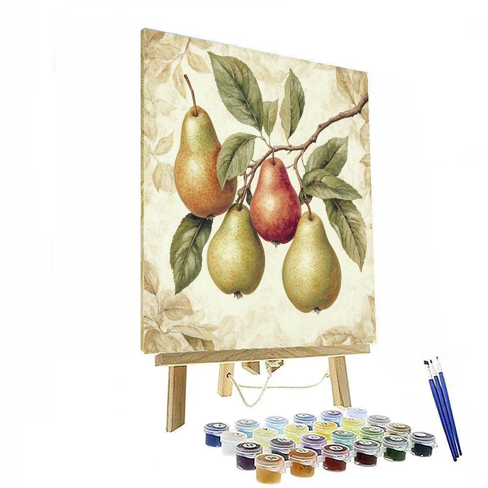 Leonardo Da Vinci Inspired Orchard Still Life Without Objects DIY paint by numbers