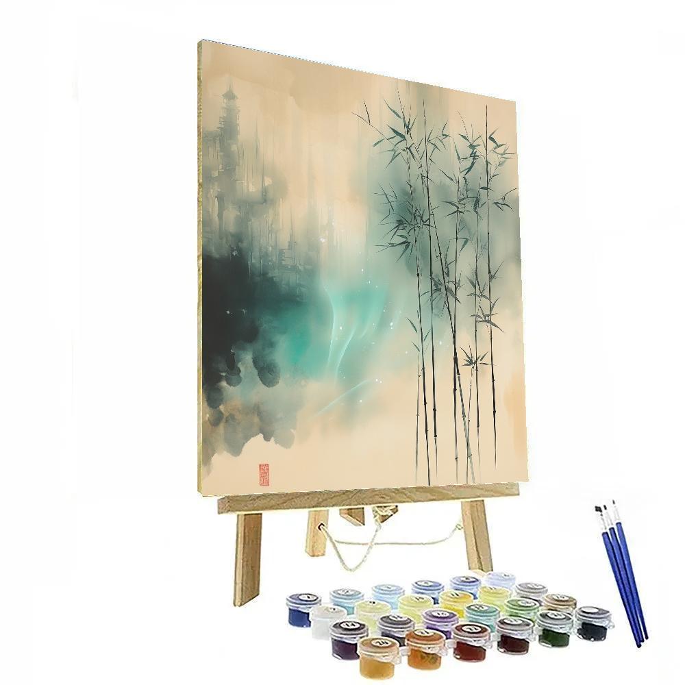 Zhao Mengfu Inspired Aurora Wind Bamboo Emptiness Numbered painting kits