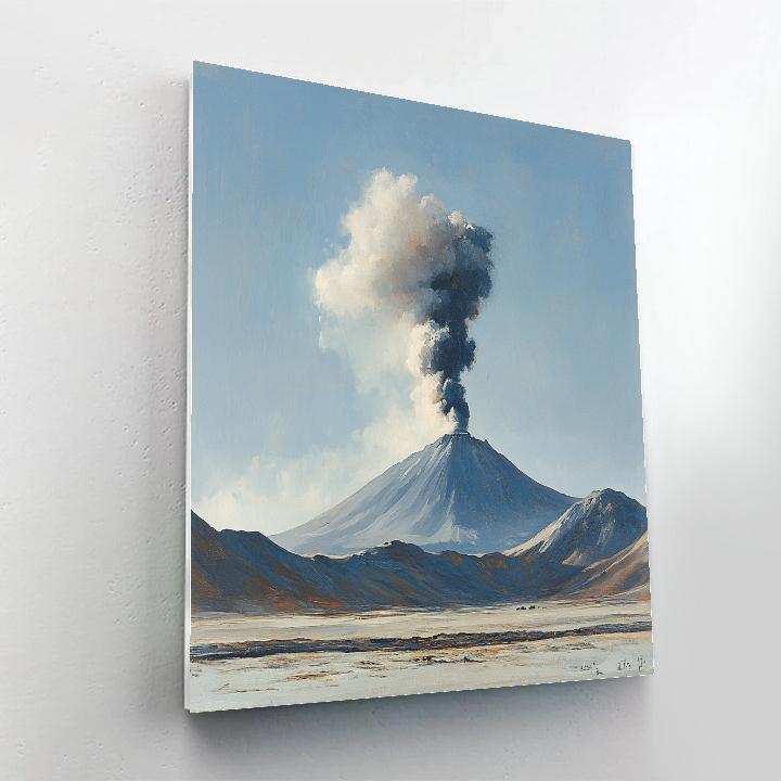 Leonardo Da Vinci Inspired Volcano Plume Geological Study Numbered painting kits